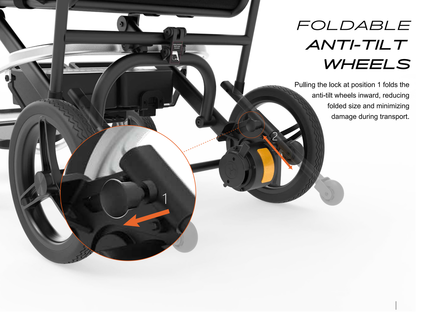 MN04 13KG Lightweight Portable Airline Approval Folding Magnesium Aluminum Electric Wheelchair for Disabled