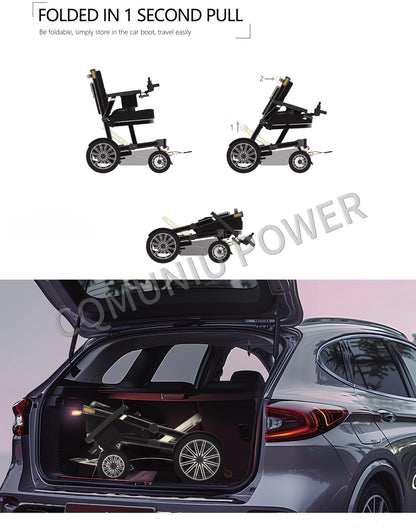 MNFR06 200kg Heavy Duty Power Wheelchair All Terrain Foldable Electric Wheel Chair for Disabled