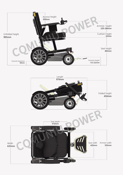 MNFR06 200kg Heavy Duty Power Wheelchair All Terrain Foldable Electric Wheel Chair for Disabled