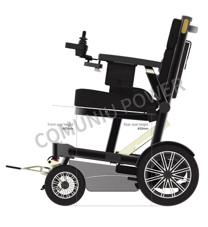 MNFR06 200kg Heavy Duty Power Wheelchair All Terrain Foldable Electric Wheel Chair for Disabled