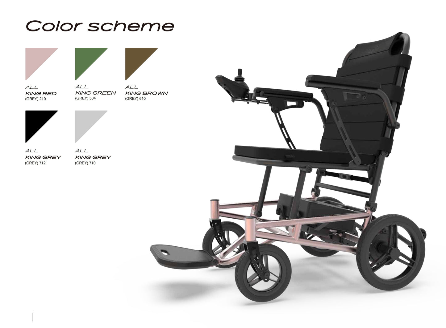 MN12 13KG Portable Ultra Light Foldable Lightweight Electric Mobility Wheelchair Outdoor Home for Air Travel