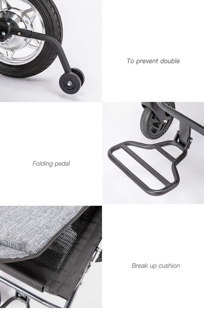 MND2-B Portable Folding Wheel Chair Lightweight Small Electric Wheelchair for the Disabled