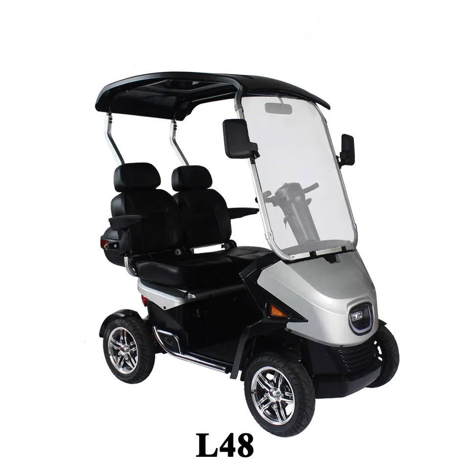 MN-L48 1500W 4 Wheel Heavy Duty 2 Seater Electric Mobility Scooters 2 Person All Terrain Scooter with Roof for Adults
