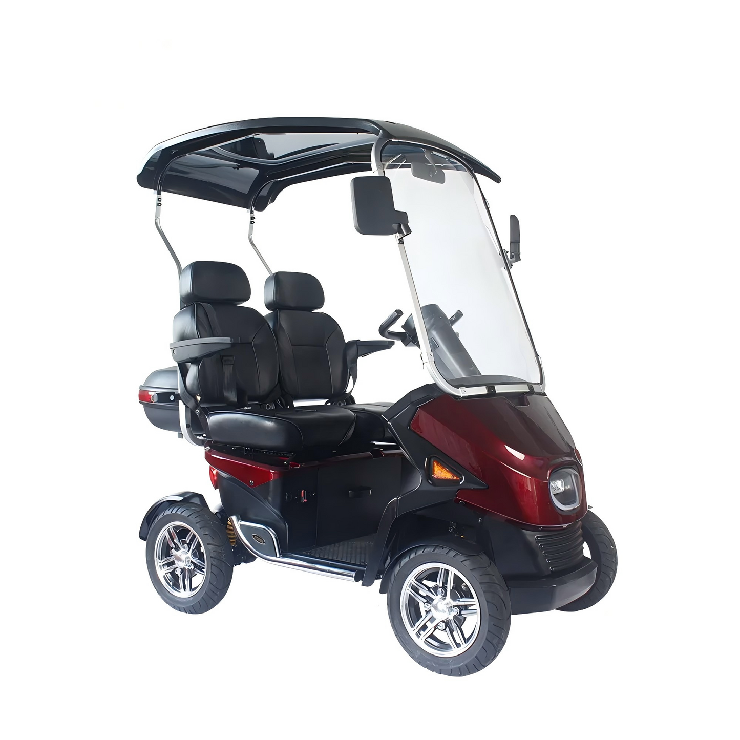 MN-L48 1500W 4 Wheel Heavy Duty 2 Seater Electric Mobility Scooters 2 Person All Terrain Scooter with Roof for Adults