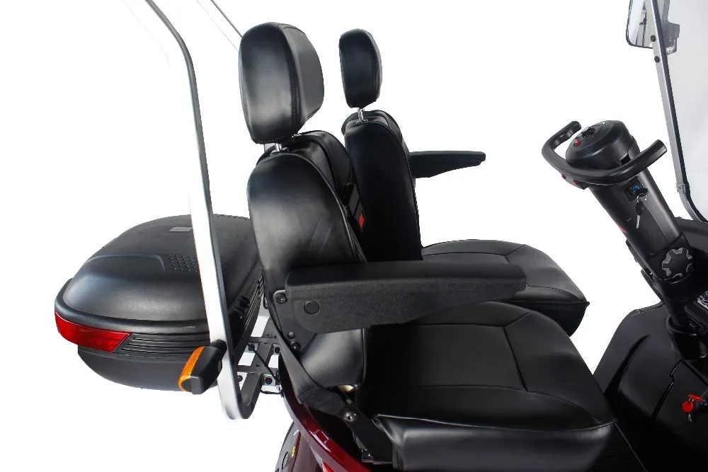 MN-L48 1500W 4 Wheel Heavy Duty 2 Seater Electric Mobility Scooters 2 Person All Terrain Scooter with Roof for Adults