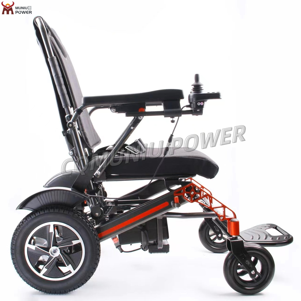 MN07S All Terrain High Premium 250W Folding Aluminum Electric Wheelchair