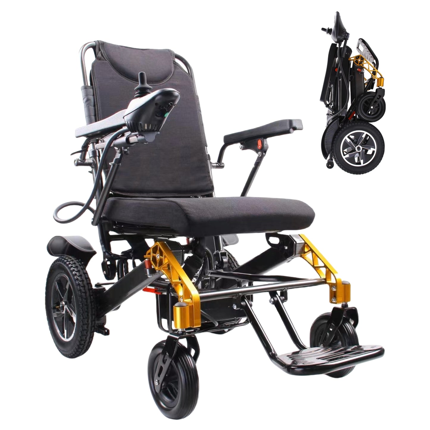 MN07S All Terrain High Premium 250W Folding Aluminum Electric Wheelchair