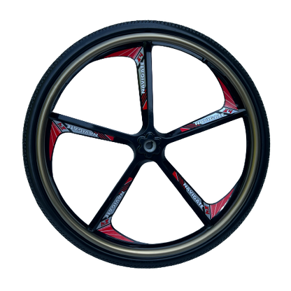 MN20-R9M Magnesium Alloy 5 Spokes Wheelchair Rear Wheel