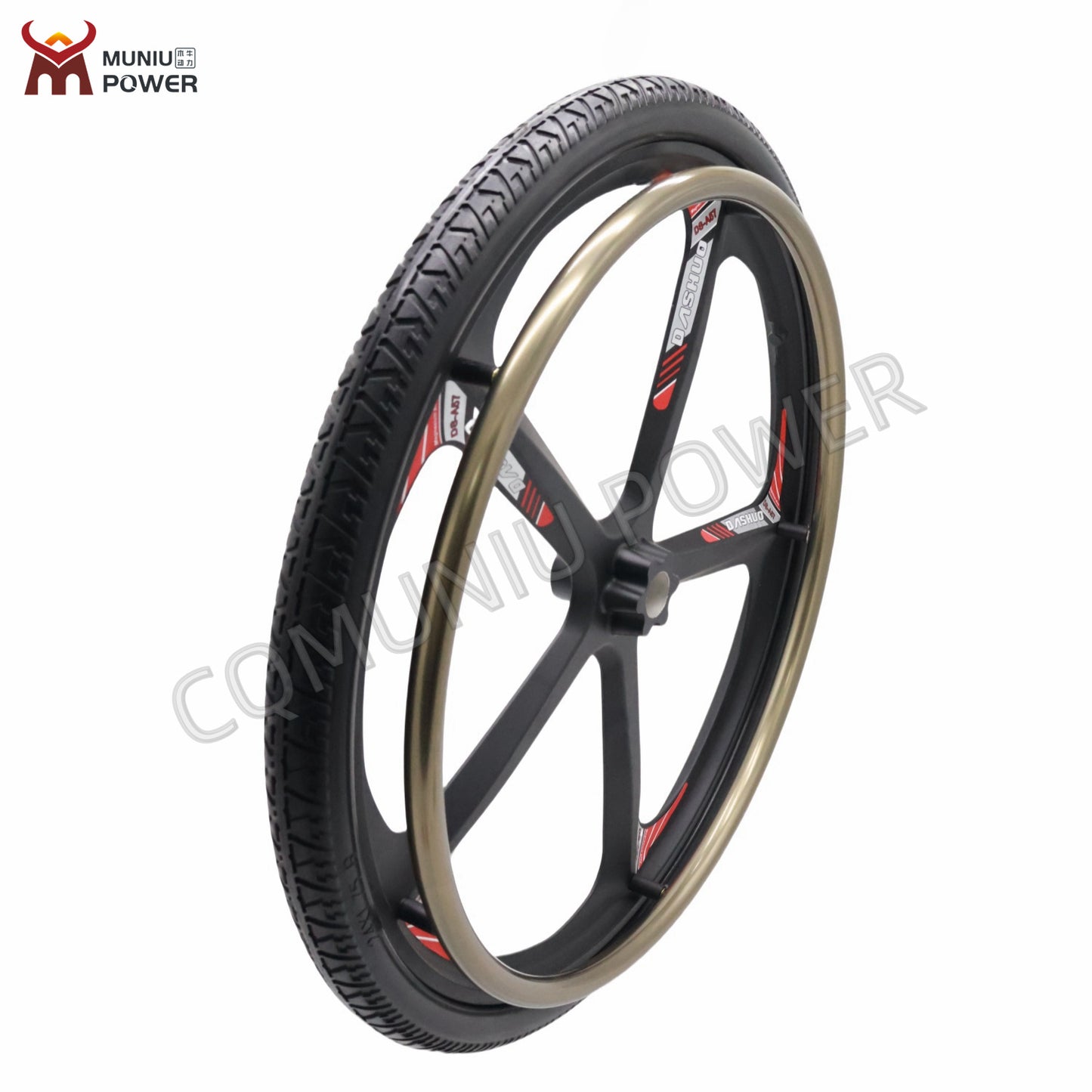 MN20-R9M 24inch Magnesium Alloy Rear Wheel for Electric Wheelchair
