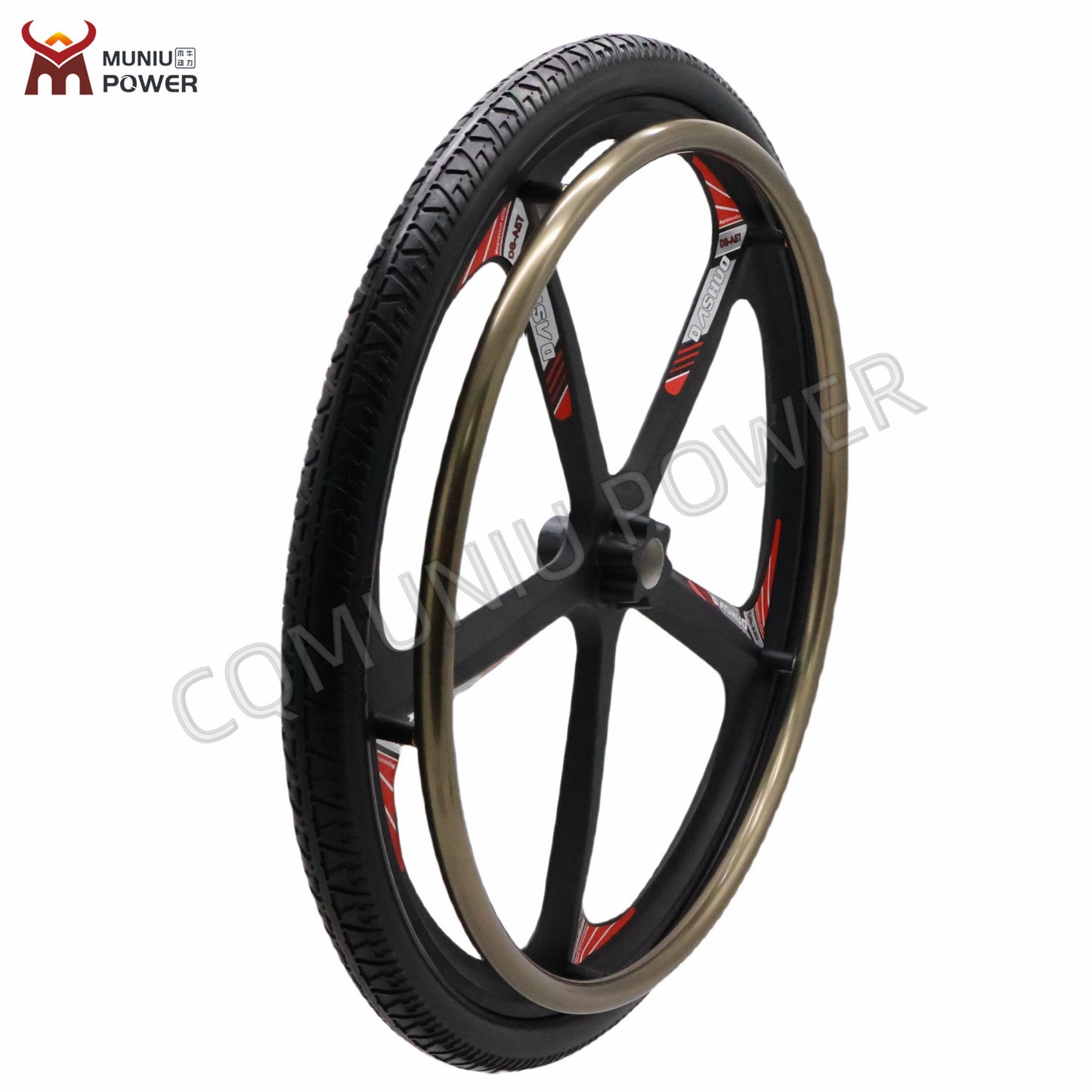 MN20-R9M 24inch Magnesium Alloy Rear Wheel for Electric Wheelchair