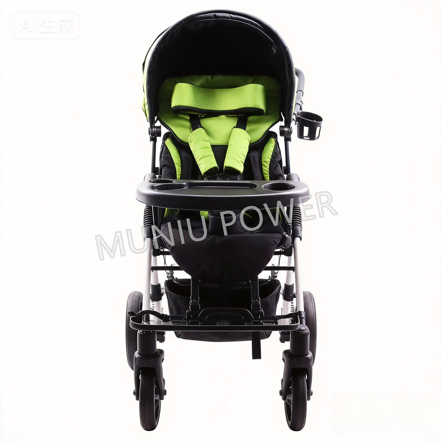 MNCP201 Tilt-in-space Pediatric Stroller Cerebral Palsy Rehabilitation Stroller Adjustable Children Pediatric CP Wheelchair