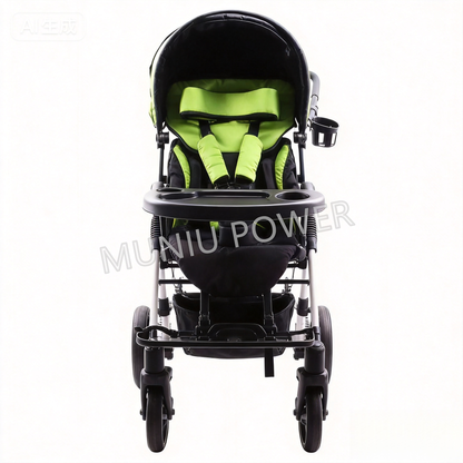 MNCP201 Tilt-in-space Pediatric Stroller Cerebral Palsy Rehabilitation Stroller Adjustable Children Pediatric CP Wheelchair
