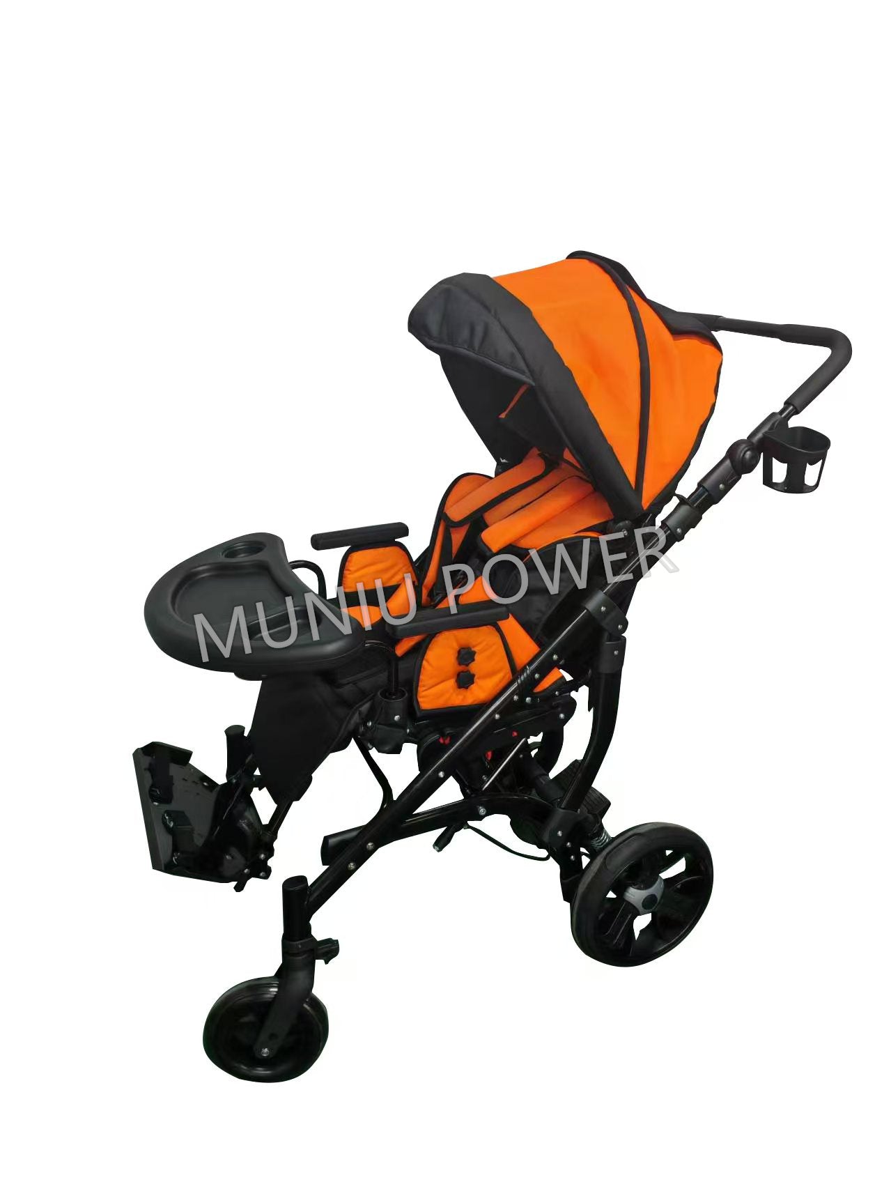 MNCP201 Tilt-in-space Pediatric Stroller Cerebral Palsy Rehabilitation Stroller Adjustable Children Pediatric CP Wheelchair