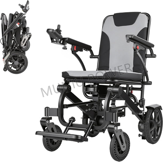 MNTC201 Rehabilitation Caregiving Convnience Push Drive Assistance Lightweight Folding Electric Wheelchair With Power Assist System