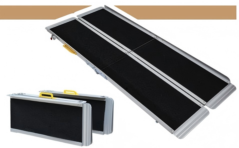MN1007T Foldable Aluminum Alloy Wheelchair Ramp Heavy Loading Capacity 400KG