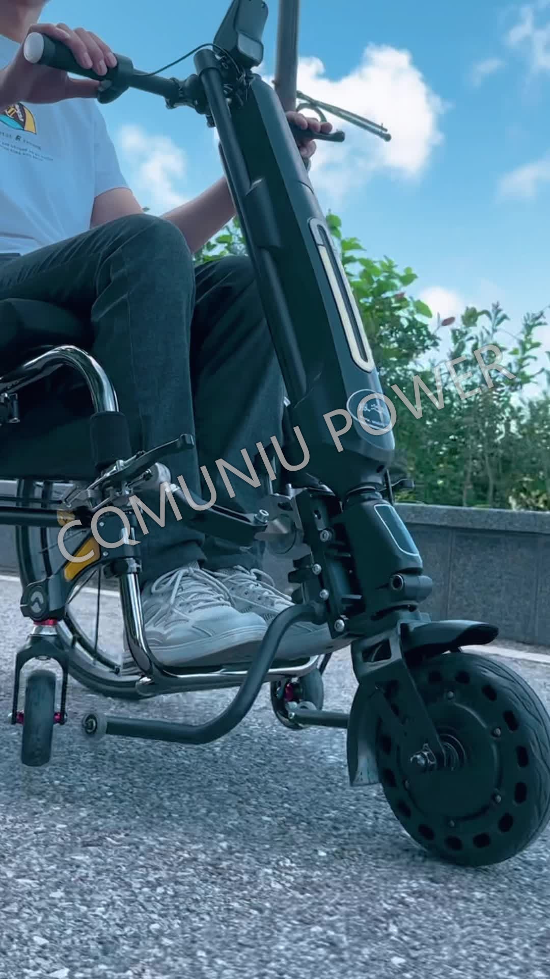 WP-Q2 8 Inch 36V Electric Handcycle Powerful Wheelchair Handbike for Handicapped Scooters