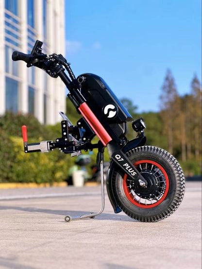 MP-Q7PLUS 36V 450W Off Road Electric Wheelchair Conversion Kit Tractor Trailer Hand Bike for Wheelchair Handcycle Attachment