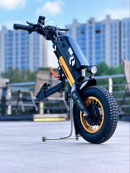 MP-Q7PLUS 36V 450W Off Road Electric Wheelchair Conversion Kit Tractor Trailer Hand Bike for Wheelchair Handcycle Attachment