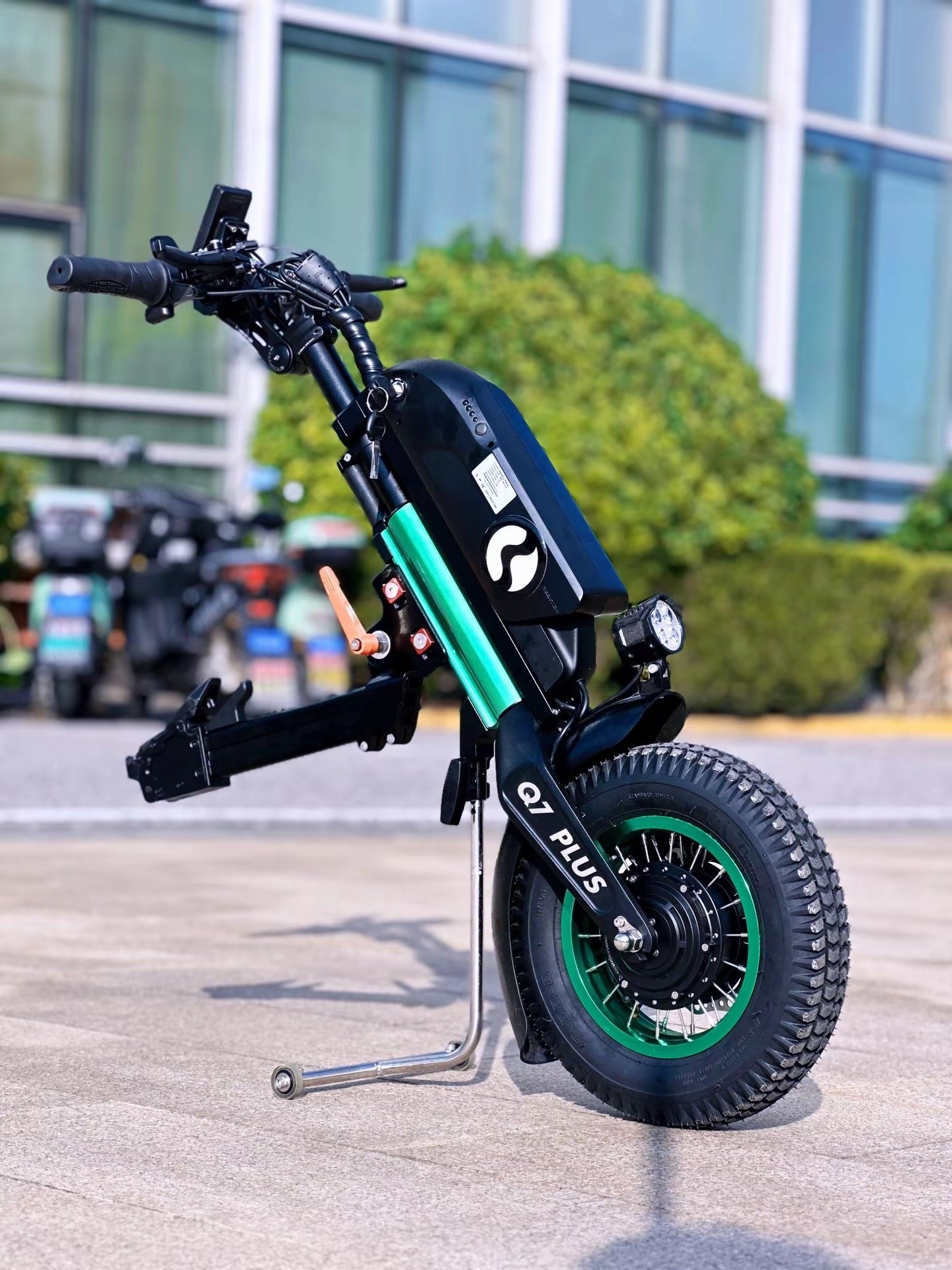 MP-Q7PLUS 36V 450W Off Road Electric Wheelchair Conversion Kit Tractor Trailer Hand Bike for Wheelchair Handcycle Attachment