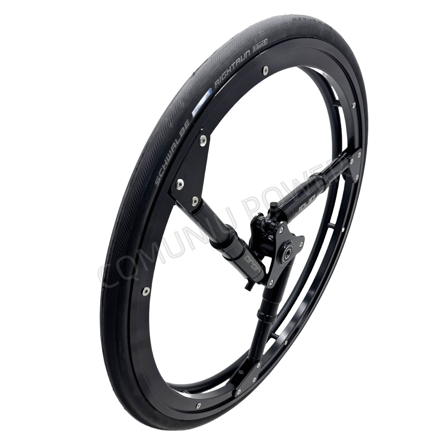 MN20-R12 MUNIU Wheelchair Parts Off Road 24 inch Aluminum Shock Absorber Rear Wheel for Sports Wheelchair