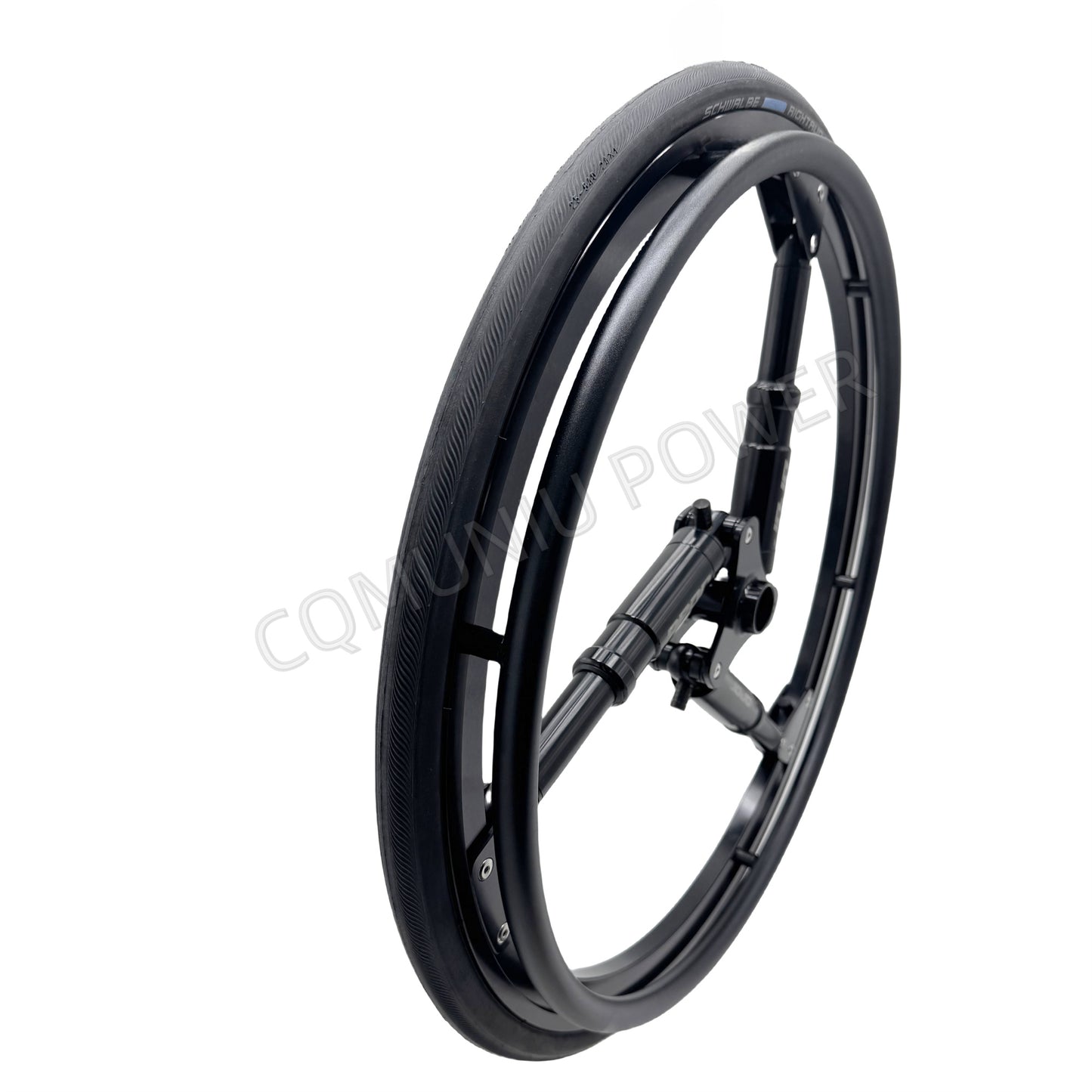 MN20-R12 MUNIU Wheelchair Parts Off Road 24 inch Aluminum Shock Absorber Rear Wheel for Sports Wheelchair