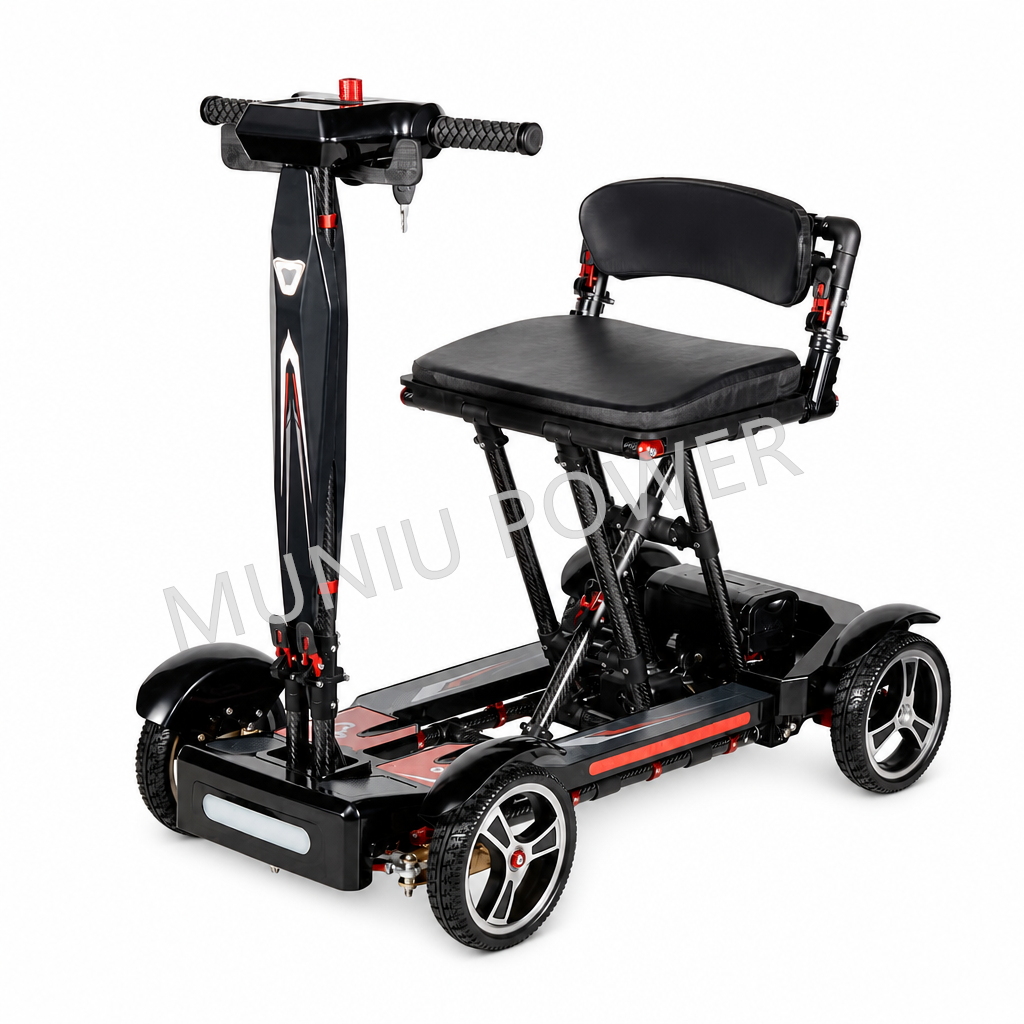 MNW05A Lightweight Folding Handicapped Semi Carbon Fiber Mobility Scooter Elderly Mobility Scooter