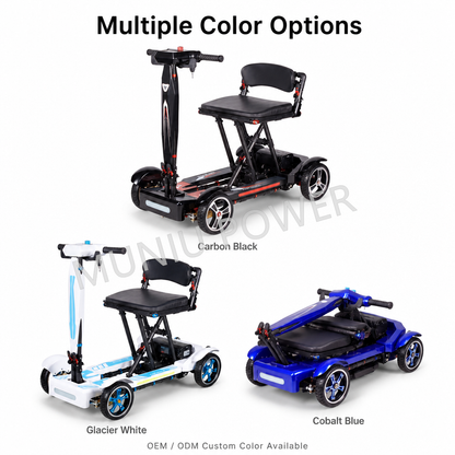 MNW05A Lightweight Folding Handicapped Semi Carbon Fiber Mobility Scooter Elderly Mobility Scooter