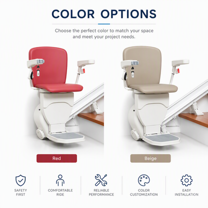 MN-SC01 Straight Stairlift Chair – Automatic Folding Stair Lift for Home Stairs