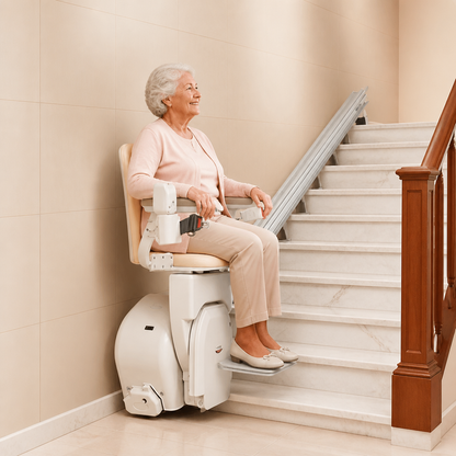 MN-SC01 Straight Stairlift Chair – Automatic Folding Stair Lift for Home Stairs