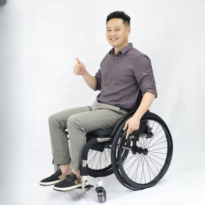 Customizable Titanium Alloy MN9883L Manual Active Wheelchair Foldable Active Sports Wheelchair Rehabilitation Therapy Supplies