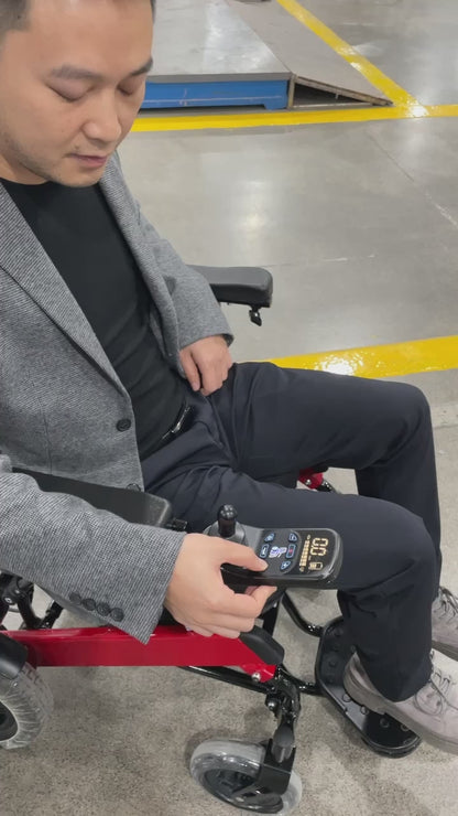 MN6021B 250W Handicapped Reclining Folding Electric Wheelchair With Headrest Dual Battery