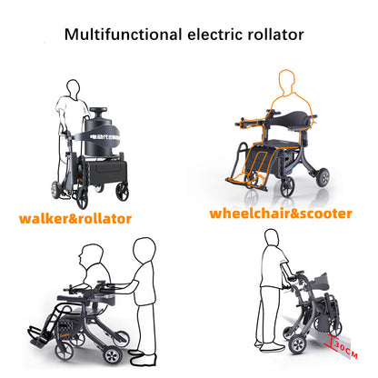 MN8865 Electric Folding Rollator Walker for The Elderly and Disabled