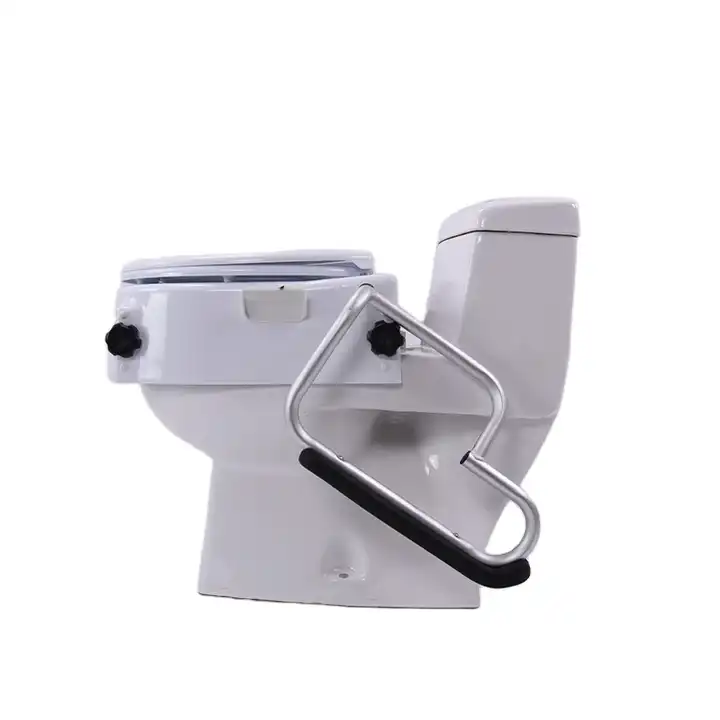 MN-7060H Portable Raised Toilet Seat 400LB Adjustable Height (5/10/15cm) Handle Elderly Disabled Bath