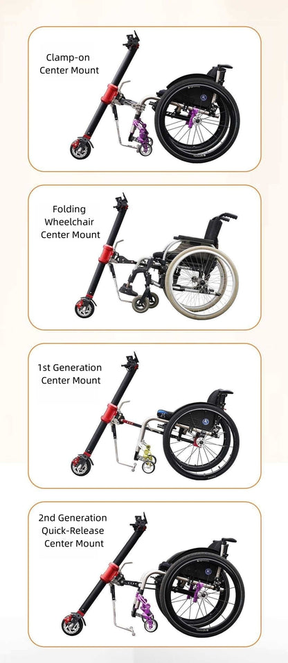 MP-XZQ1 MUNIU 36V 350W Electric Wheelchair Handcycle Conversion Kit Wheel Chair Handbike Attachment Motor Wheel Scooter Power Assist